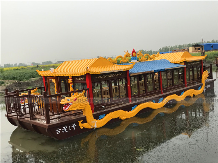 银川黄沙古渡14米画舫龙船